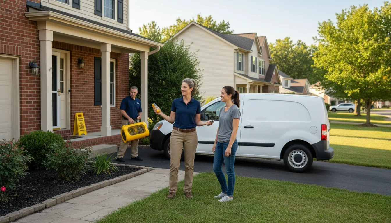 Water restoration image for Dehumidification And Cleanup Services in Andrews, NC
